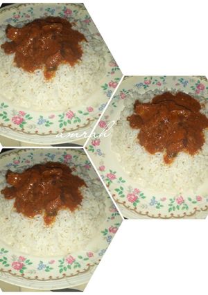 A picture of Rice and stew 2.