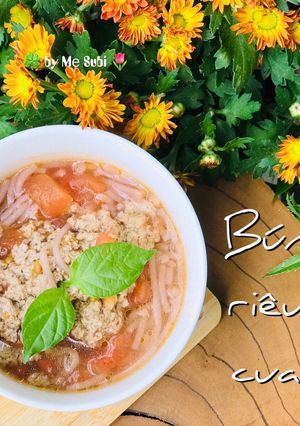 Hình của món Ăn dặm- bún riêu cua.