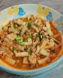 Nấm đùi gà xào cà chua thịt xay