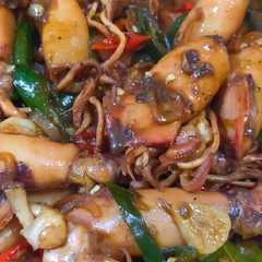 รูปของ Cumi asin cabe hijau