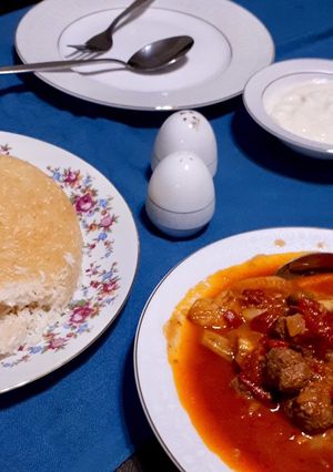 عکسی از دستور خورشت کدو با غوره