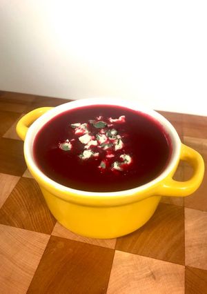 Una foto de Crema de betarraga light (betabel o remolacha)