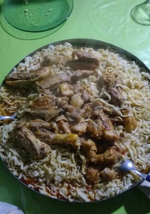 Una foto de Fideos caseros con harina leudante
