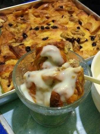 Anti Ribet, Bikin Banana bread pudding with vla 😋🍮 Wajib Dicoba