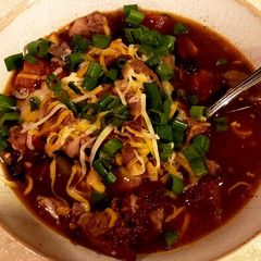A picture of Rockin' Bockin' Steak and Black Bean Soup.
