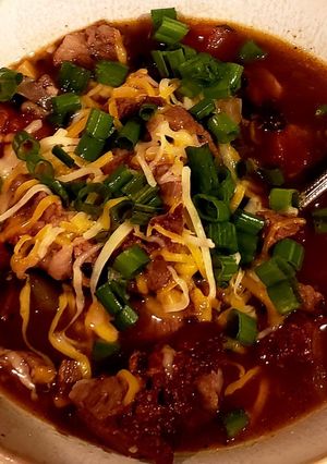 A picture of Rockin' Bockin' Steak and Black Bean Soup.