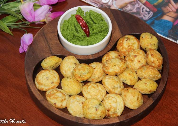 Recipe of Super Quick Homemade Chettinad Masala Kuzhi Paniyaram / Chettinad Style Spongy Savory Fritters
