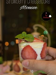 Foto resep 🍓Strawberry Cheesecake Mousse