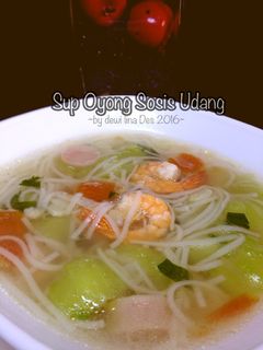 Foto resep Sup Oyong Udang Sosis