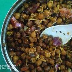 Black gram sprouts chaat A picture of Black gram sprouts chaat.