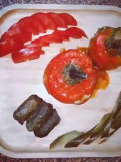 عکسی از دستور دلمه برگ مو و فلفل