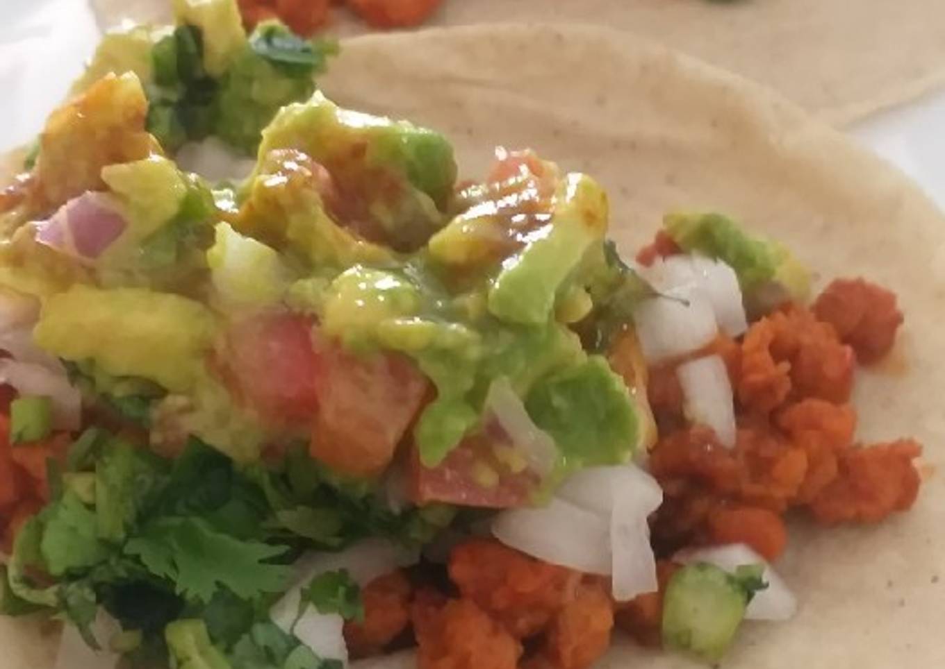 Tacos de Soya adobada