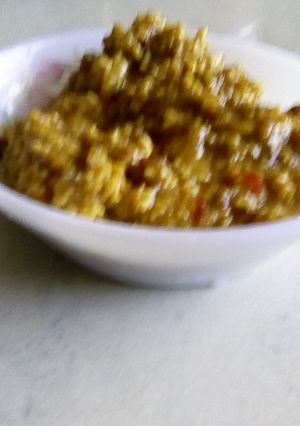 A picture of Minced chicken.