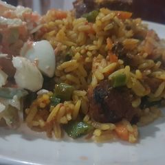 A picture of Jollof rice.