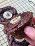 Tortitas de banana y cacao sin azúcar agregado, sin edulcorante, sin gluten, saludables y deliciosas