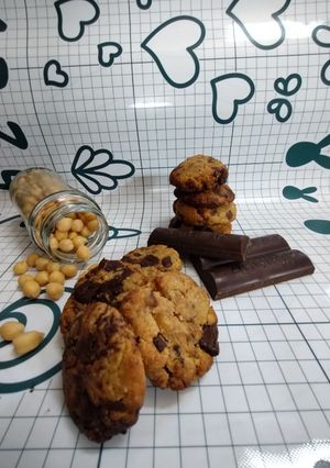 Una foto de Cookies de garbanzos y chocolate