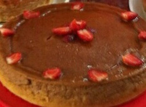 Una foto de Pastel imposible fresa y coco