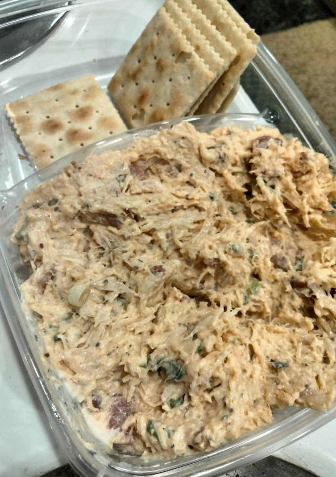 A picture of Chicken Salad Dip with Bacon & Green Onion!.