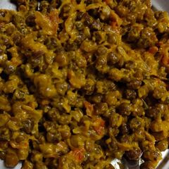 A picture of Kale chhole.