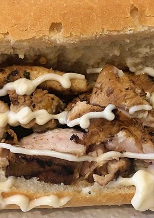 Citrusos grillcsirkemell bagett recept fotója