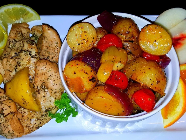 Easy Way Prepare Recipe Mike&amp;#39;s Lemon Chicken &amp;amp; Sweet Garlic Baby Spuds that is Perfect, So Delicious}