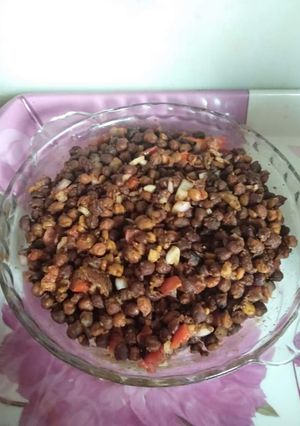 A picture of Dhoraji style kale channe with out oil.