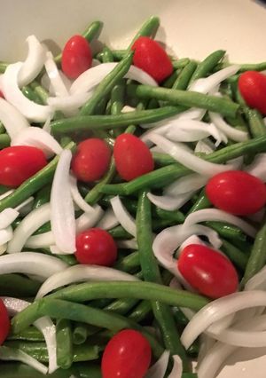 A picture of Green Bean Tomato Sautée.
