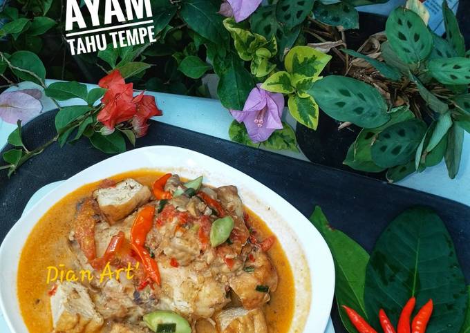 Bagaimana Menyiapkan Lodeh Ayam Tahu Tempe Anti Gagal