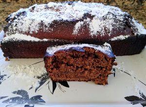 Una foto de Budín de chocolate con leche de almendras