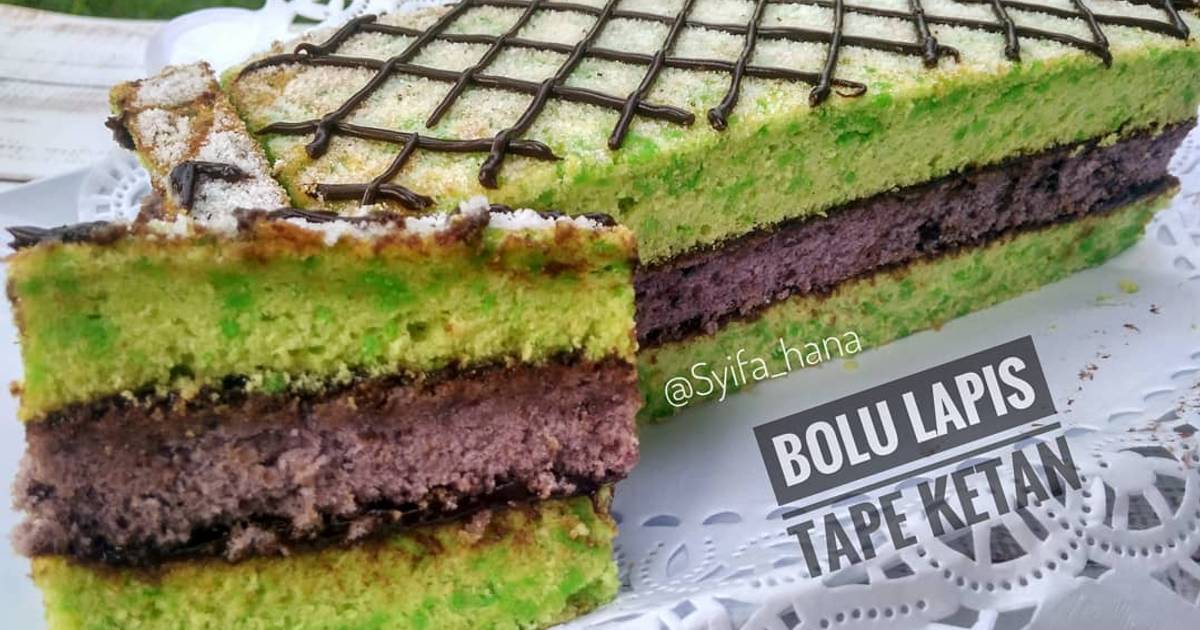 Resep Bolu lapis tape ketan oleh Syifa_hana Cookpad