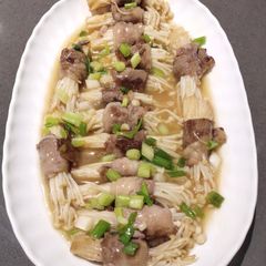A picture of Enoki Wrap in Beef Slices.