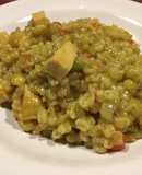 Cebada perlada con pollo
