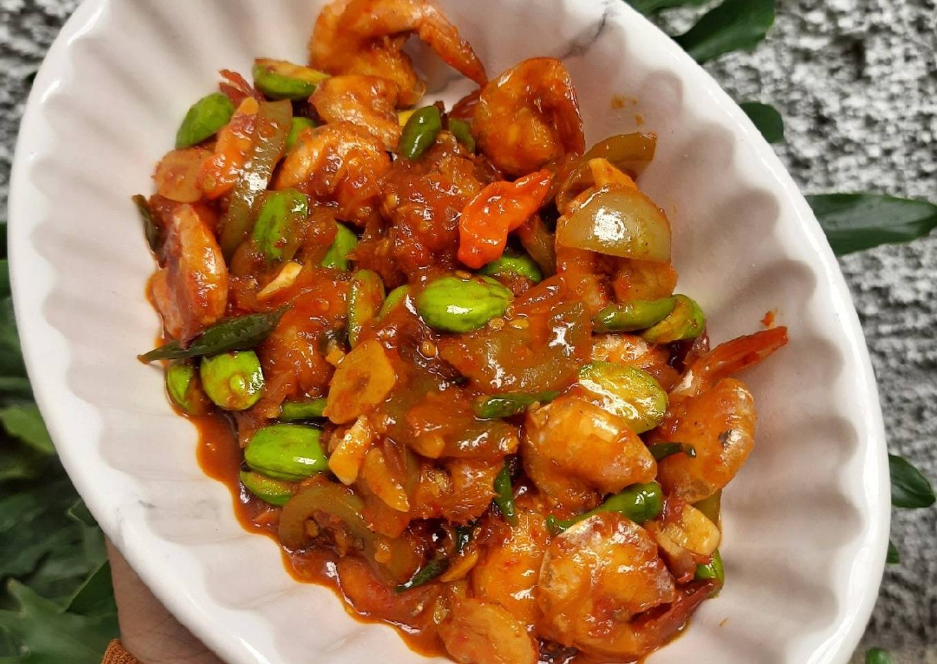 Balado Udang pete