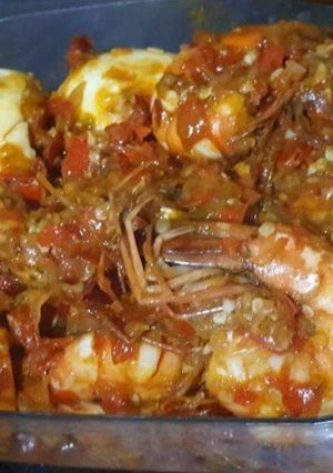 Foto resep Balado udang dan telur