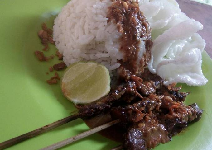 Sate dg sambal kacang pedas