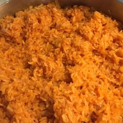 A picture of Spanish rice.