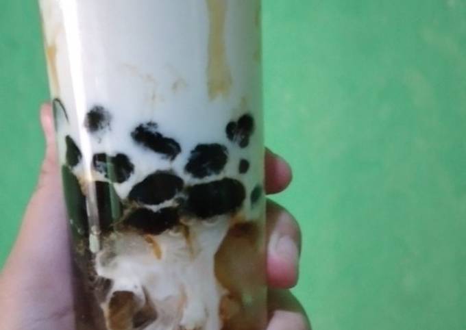 Bagaimana Menyiapkan Fresh milk brown sugar boba Anti Gagal