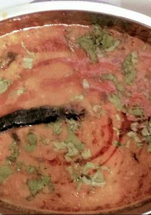 A picture of Masoor dal tadka.