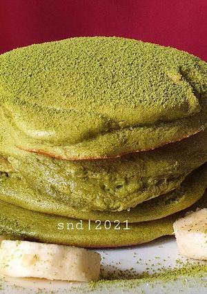 Foto resep Japanese Matcha Souffle Pancake 🇯🇵 #lembut #tanpacetakan