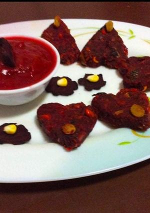 A picture of Beetroot cutlets.