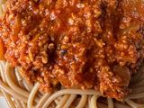 Bolognai, égetett spagettivel