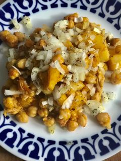 Una foto de Chana Masala —Garbanzos al curry—