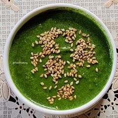 Amla, Dhania Chutney/Gooseberry, Green Coriander leaves Chutney A picture of Amla, Dhania Chutney/Gooseberry, Green Coriander leaves Chutney.