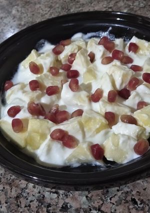 Une photo de Salade pomme / grenade 🍏