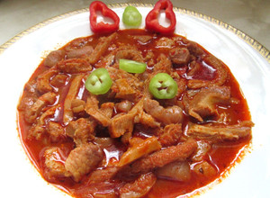 Csülkös pacalpörkölt recept fotója