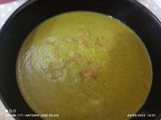 Una foto de crema de calabacín sin patata