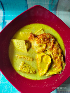 Foto resep Kare telur ceplok tahu tempe sederhana