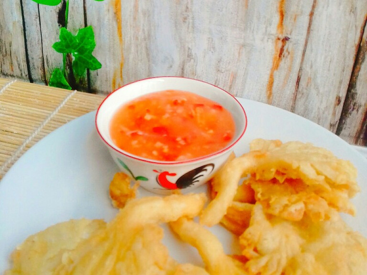 Cara Gampang Menyiapkan Jamur tiram goreng tepung &amp;amp; saus Thailand, Enak Banget