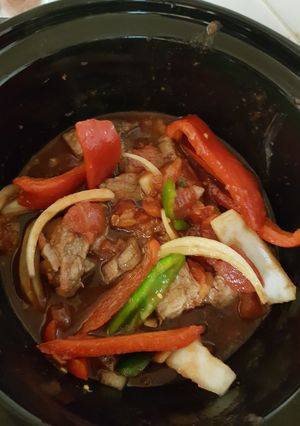 A picture of My Spin on mongolion Beef.