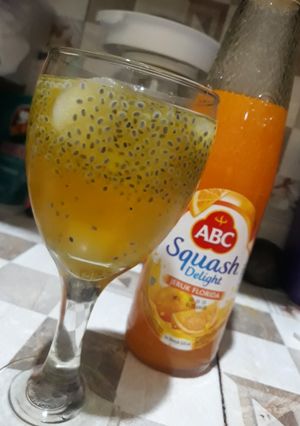 Foto resep Orange Squash Delight with selasih